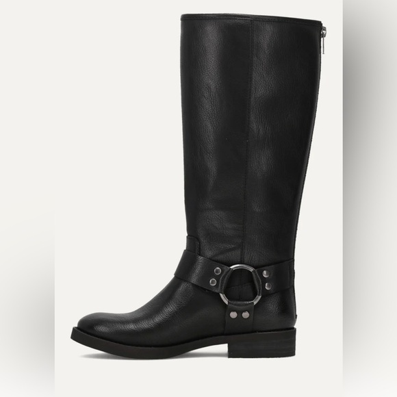 Frye Shoes - FRYE Phillip Harness Black Leather Riding Boots Back Zipper Size 10